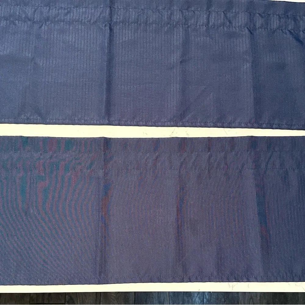 2 navy blue valances great condition